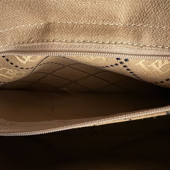 Dooney & Bourke Vintage Tan and Cream Equestrian Crossbody Bag - Picture 9 of 13